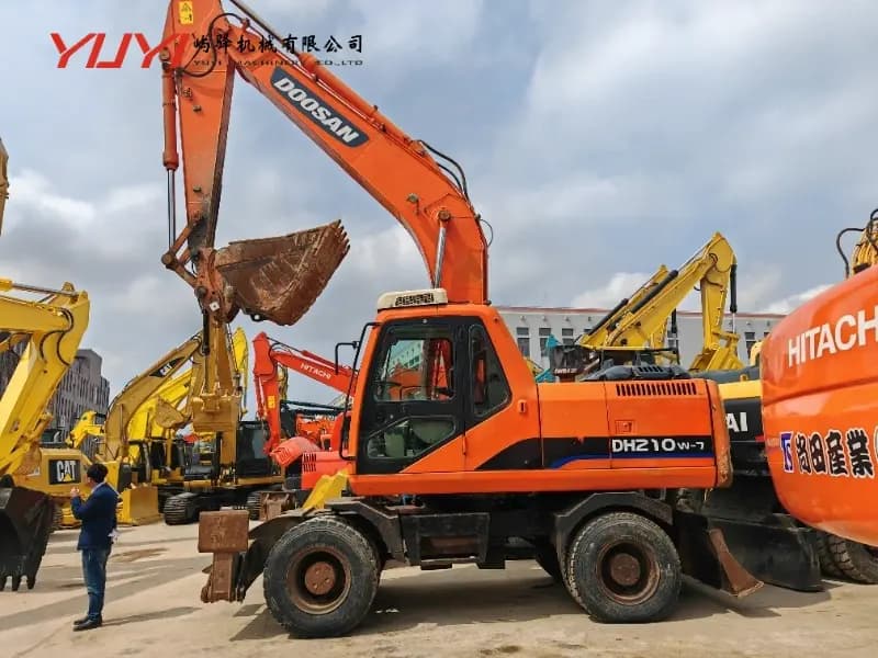 Doosan Dh210W-7 Wheel Excavator Dh210W-7 Hydraulic Excavator Used Dh210W-7 for Sale 21-Ton Wheel Excavator Price Dh210W-7 Specs