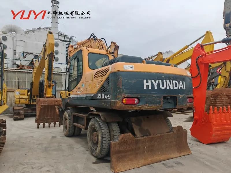 Hyundai 210W-9 Used Wheel Excavator Medium Wheel Excavator Used Wheel Excavator Hyundai 210W-7 210W-9 Wheel Excavator