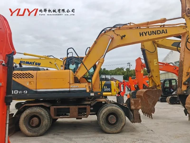 Hyundai 210W-9 Used Wheel Excavator Medium Wheel Excavator Used Wheel Excavator Hyundai 210W-7 210W-9 Wheel Excavator