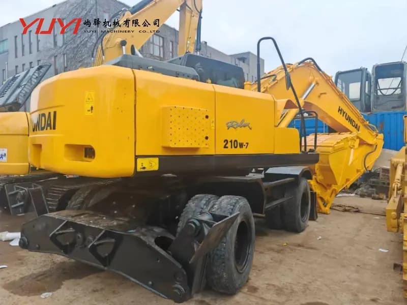 Original Hyundai 210W-7 Wheel Excavator Hyundai R210W Excavator Origin