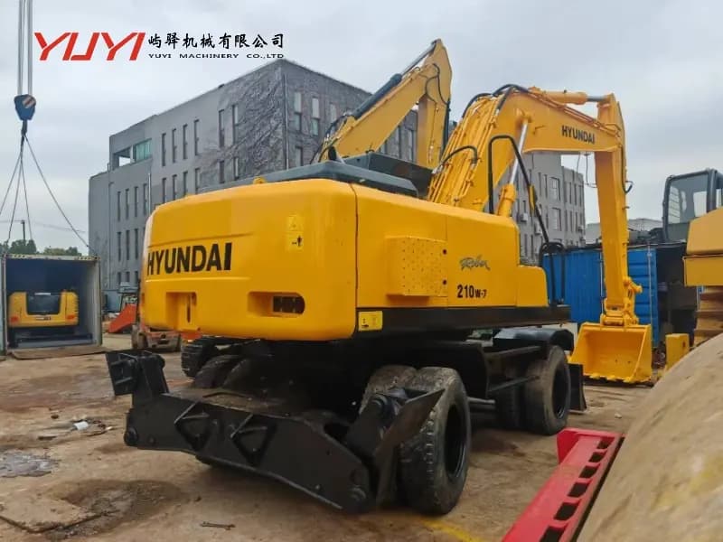 Original Hyundai 210W-7 Wheel Excavator Hyundai R210W Excavator Origin